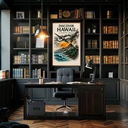 Discover Hawaii Journey Awaits Poster Art PosterGoat