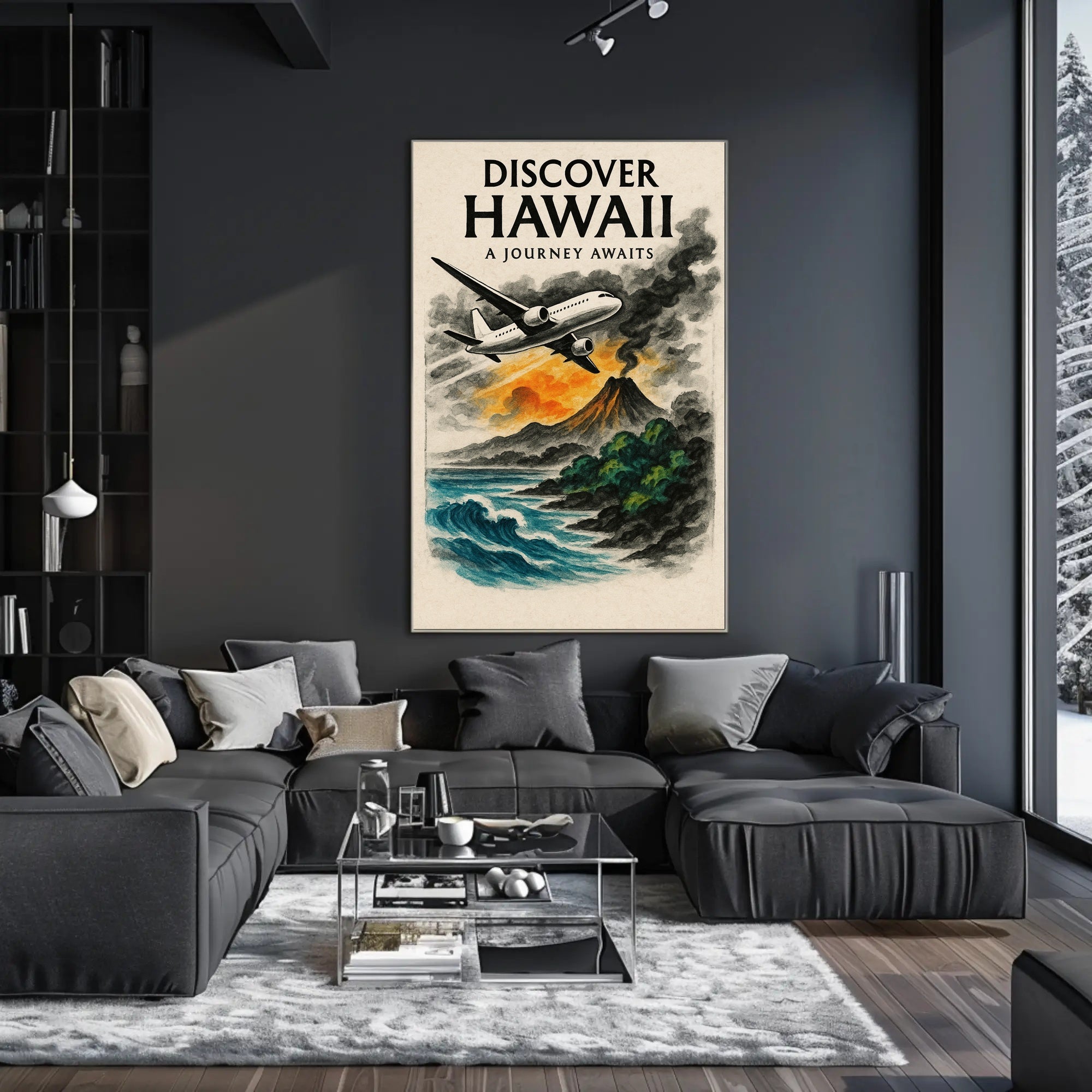 Discover Hawaii Journey Awaits Poster Art PosterGoat