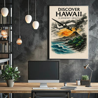 Discover Hawaii Journey Awaits Poster Art PosterGoat