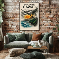 Discover Hawaii Journey Awaits Poster Art PosterGoat
