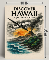 Discover Hawaii Journey Awaits Poster Art PosterGoat