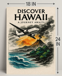 Discover Hawaii Journey Awaits Poster Art PosterGoat