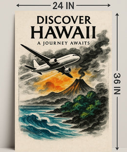 Discover Hawaii Journey Awaits Poster Art PosterGoat