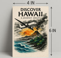 Discover Hawaii Journey Awaits Poster Art PosterGoat