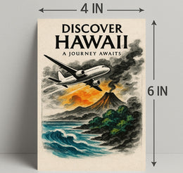 Discover Hawaii Journey Awaits Poster Art PosterGoat