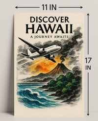 Discover Hawaii Journey Awaits Poster Art PosterGoat
