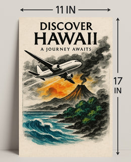 Discover Hawaii Journey Awaits Poster Art PosterGoat