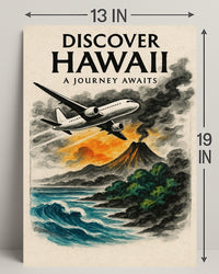 Discover Hawaii Journey Awaits Poster Art PosterGoat