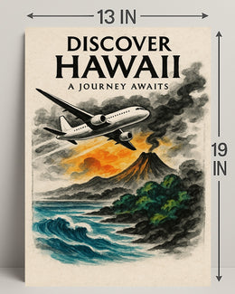 Discover Hawaii Journey Awaits Poster Art PosterGoat