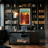 Discover Mars: Retro-Futuristic Valles Marineris Travel Poster PosterGoat