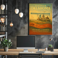 Discover Oklahoma Heart of America Poster PosterGoat