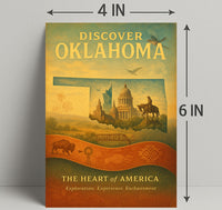 Discover Oklahoma Heart of America Poster PosterGoat