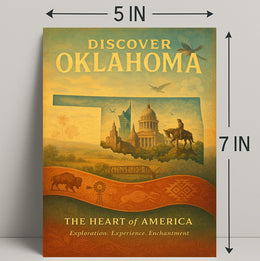 Discover Oklahoma Heart of America Poster PosterGoat