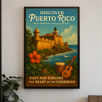 Discover Puerto Rico Vintage Poster Art PosterGoat