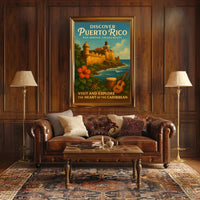 Discover Puerto Rico Vintage Poster Art PosterGoat