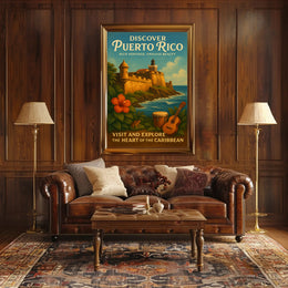 Discover Puerto Rico Vintage Poster Art PosterGoat