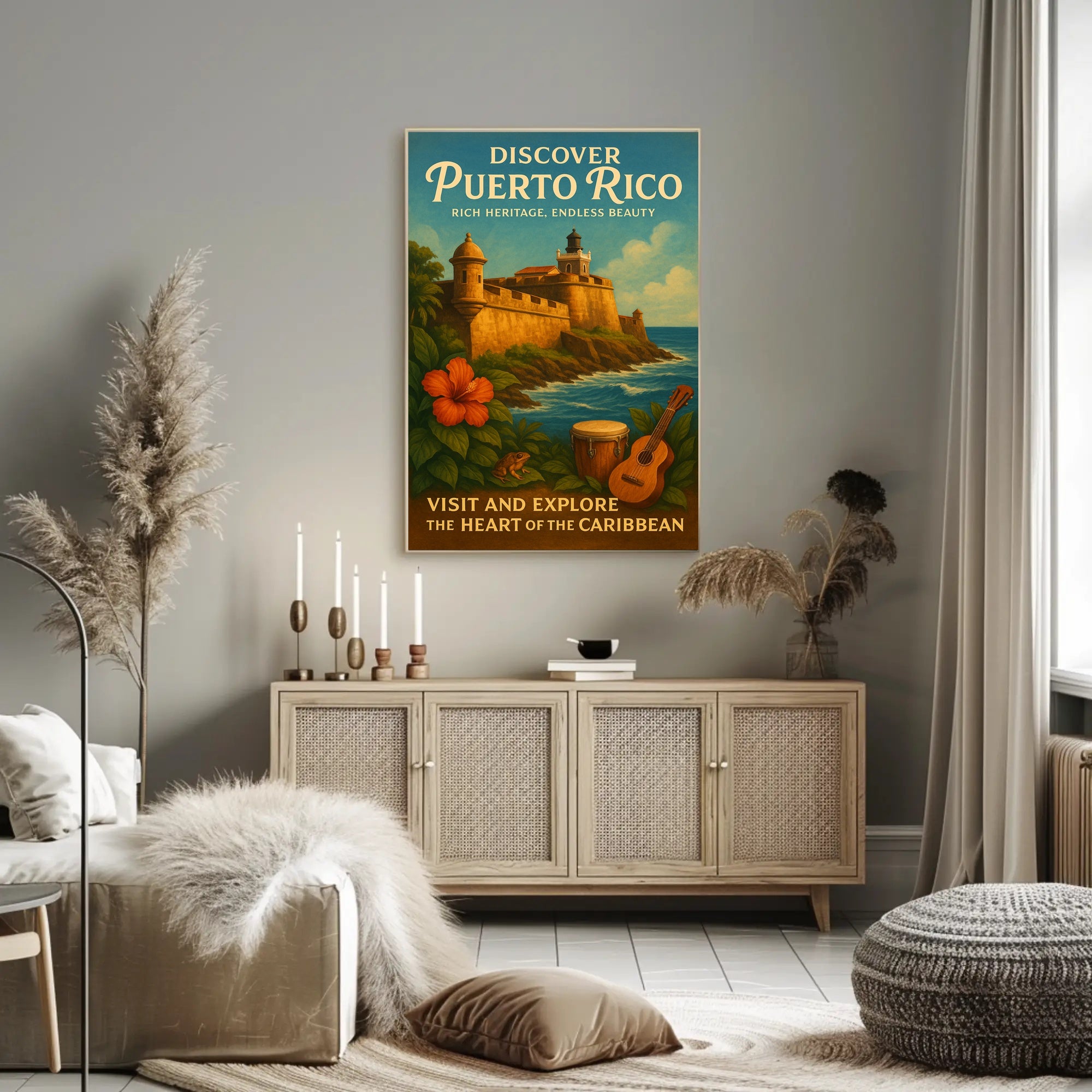Discover Puerto Rico Vintage Poster Art PosterGoat