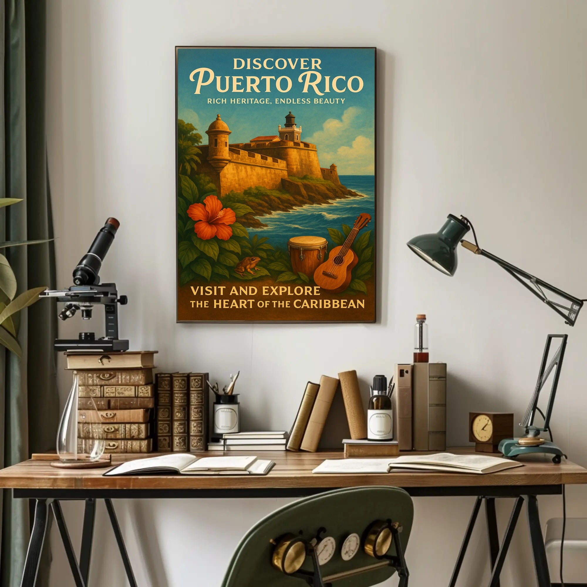 Discover Puerto Rico Vintage Poster Art PosterGoat