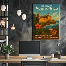 Discover Puerto Rico Vintage Poster Art PosterGoat