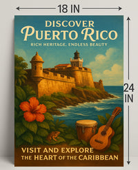 Discover Puerto Rico Vintage Poster Art PosterGoat