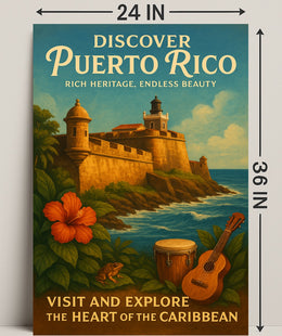 Discover Puerto Rico Vintage Poster Art PosterGoat