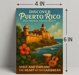 Discover Puerto Rico Vintage Poster Art PosterGoat