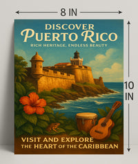 Discover Puerto Rico Vintage Poster Art PosterGoat