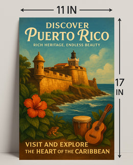 Discover Puerto Rico Vintage Poster Art PosterGoat