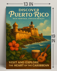 Discover Puerto Rico Vintage Poster Art PosterGoat