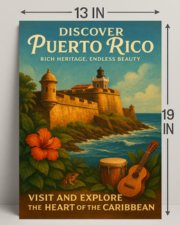 Discover Puerto Rico Vintage Poster Art PosterGoat