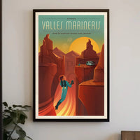 Discover Valles Marineris Mars Travel Futuristic Sci-Fi Poster PosterGoat