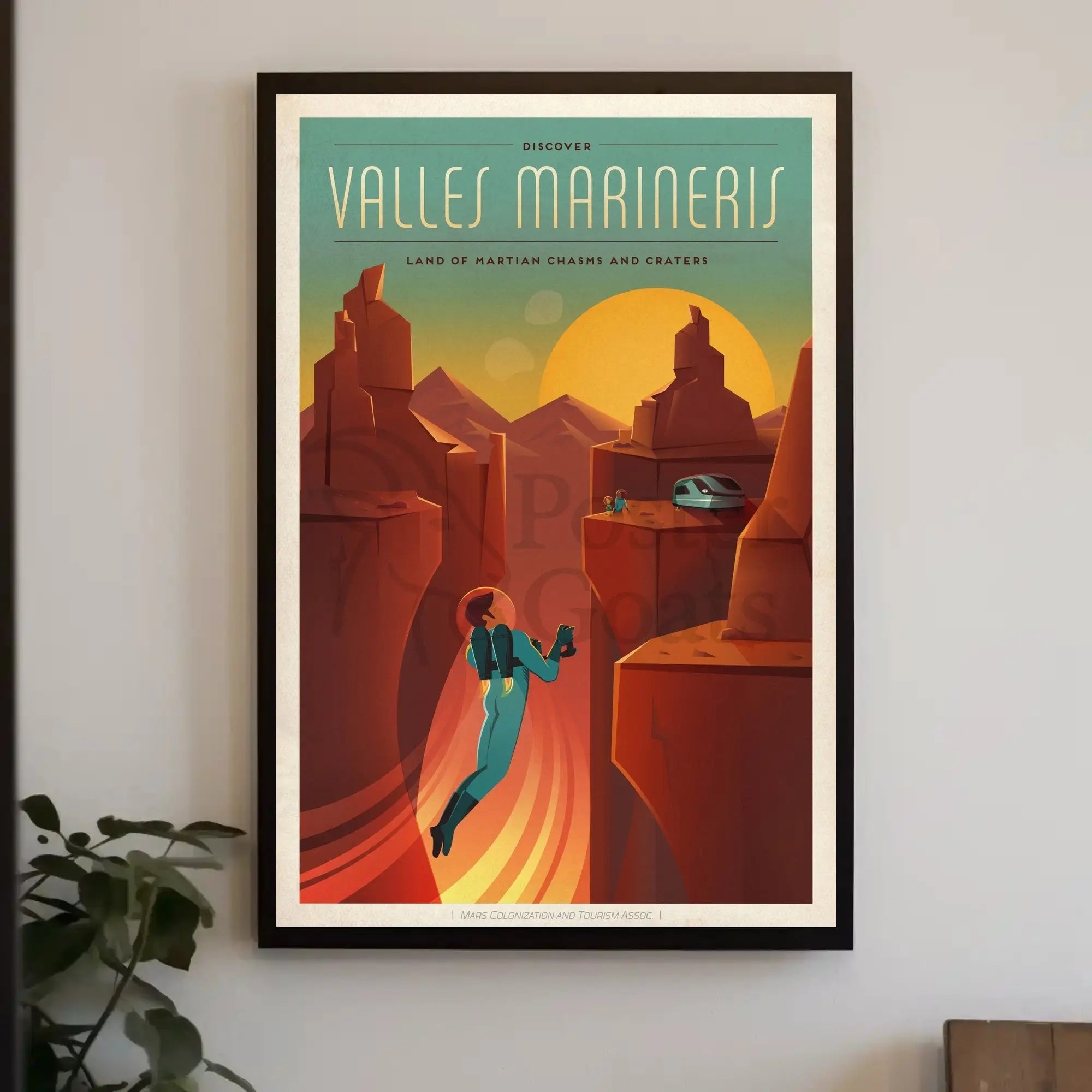 Discover Valles Marineris Mars Travel Futuristic Sci-Fi Poster PosterGoat