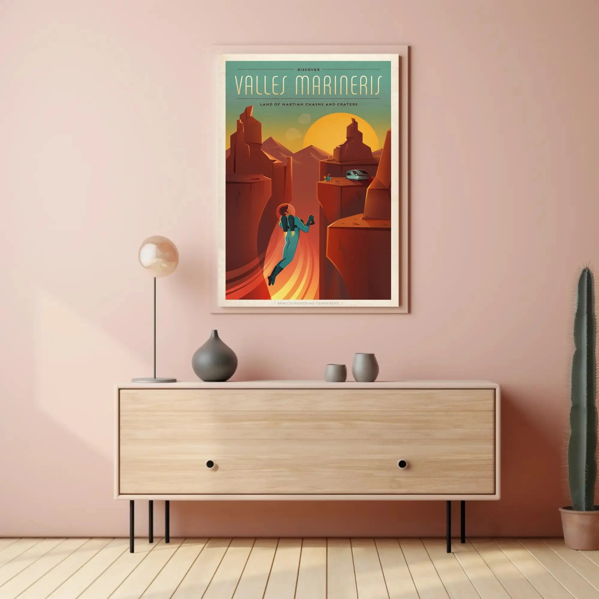 Discover Valles Marineris Mars Travel Futuristic Sci-Fi Poster PosterGoat