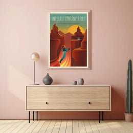 Discover Valles Marineris Mars Travel Futuristic Sci-Fi Poster PosterGoat