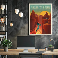 Discover Valles Marineris Mars Travel Futuristic Sci-Fi Poster PosterGoat