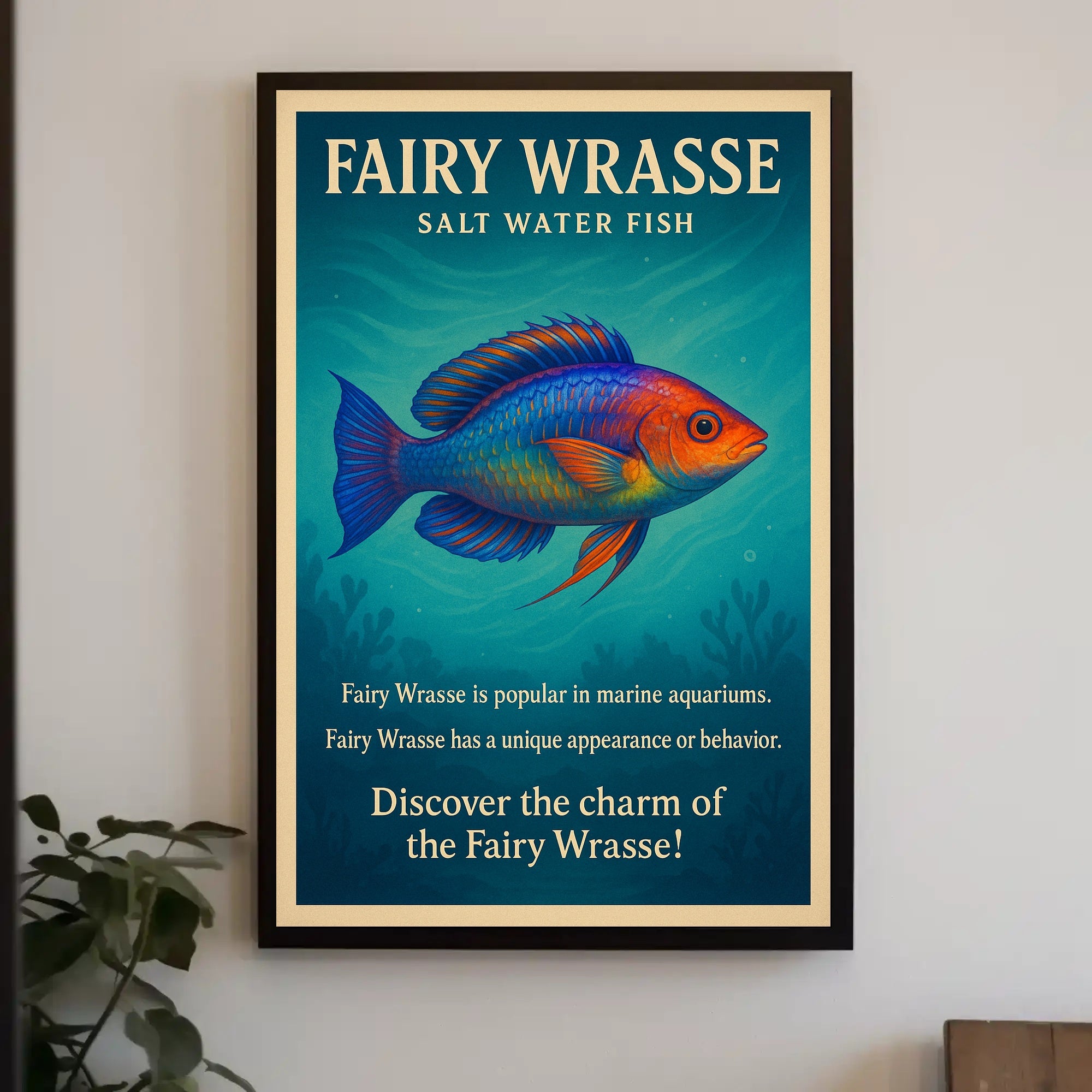 Discover the Charm of the Fairy Wrasse Poster PosterGoat
