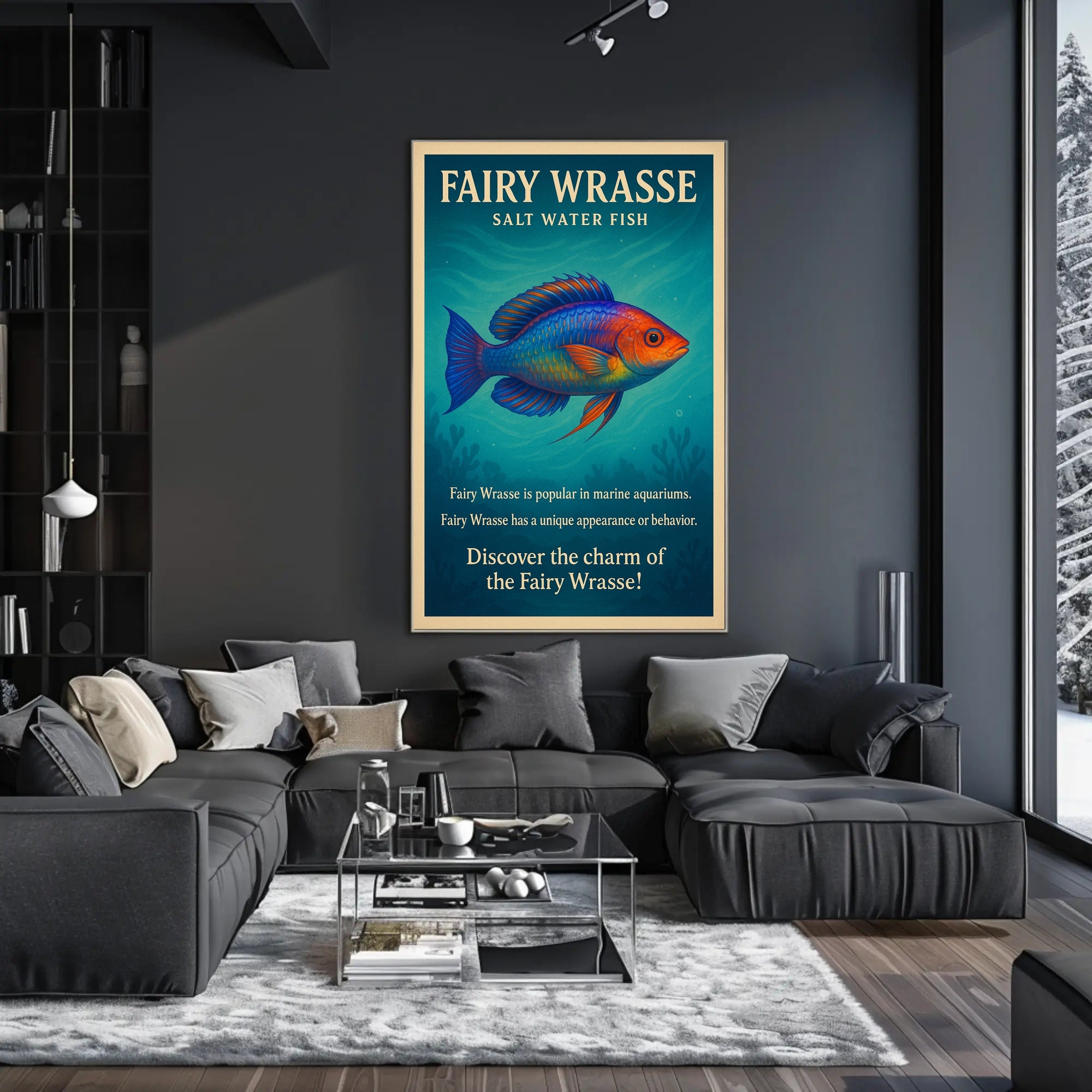Discover the Charm of the Fairy Wrasse Poster PosterGoat