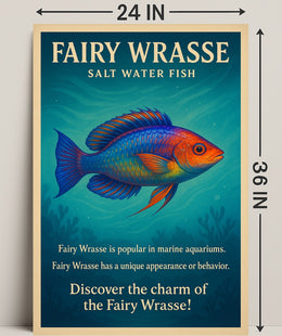 Discover the Charm of the Fairy Wrasse Poster PosterGoat