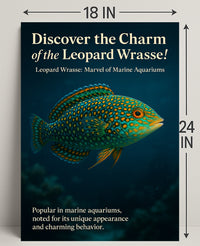 Discover the Charm of the Leopard Wrasse Poster PosterGoat
