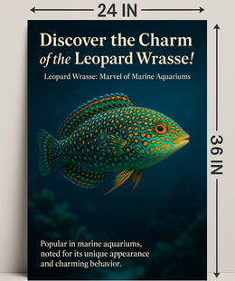 Discover the Charm of the Leopard Wrasse Poster PosterGoat