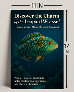 Discover the Charm of the Leopard Wrasse Poster PosterGoat
