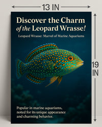 Discover the Charm of the Leopard Wrasse Poster PosterGoat