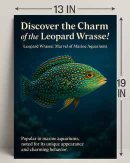 Discover the Charm of the Leopard Wrasse Poster PosterGoat