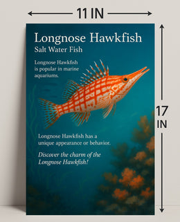 Discover the Longnose Hawkfish Poster PosterGoat
