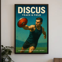 Discus Track Field Wall Art Print PosterGoat