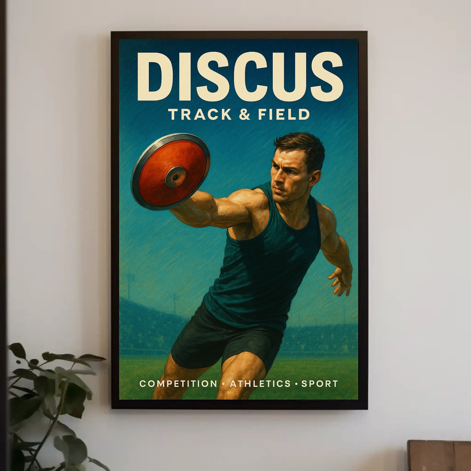 Discus Track Field Wall Art Print PosterGoat
