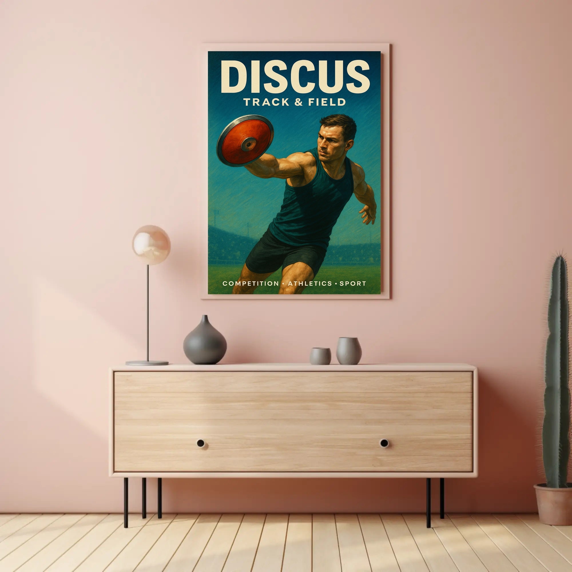 Discus Track Field Wall Art Print PosterGoat