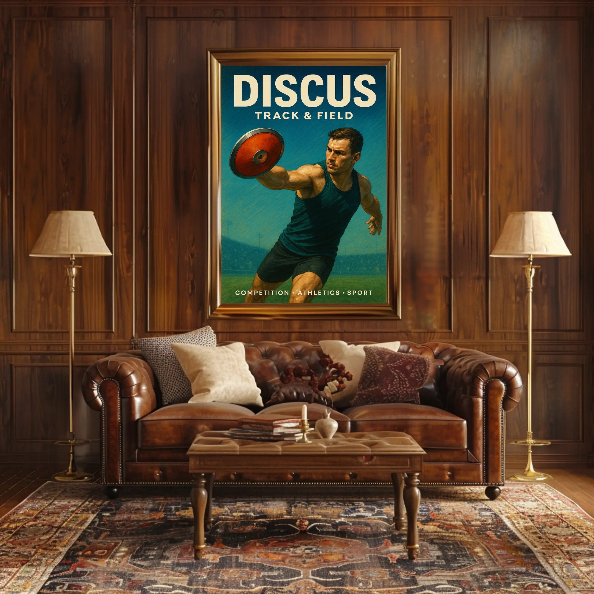 Discus Track Field Wall Art Print PosterGoat
