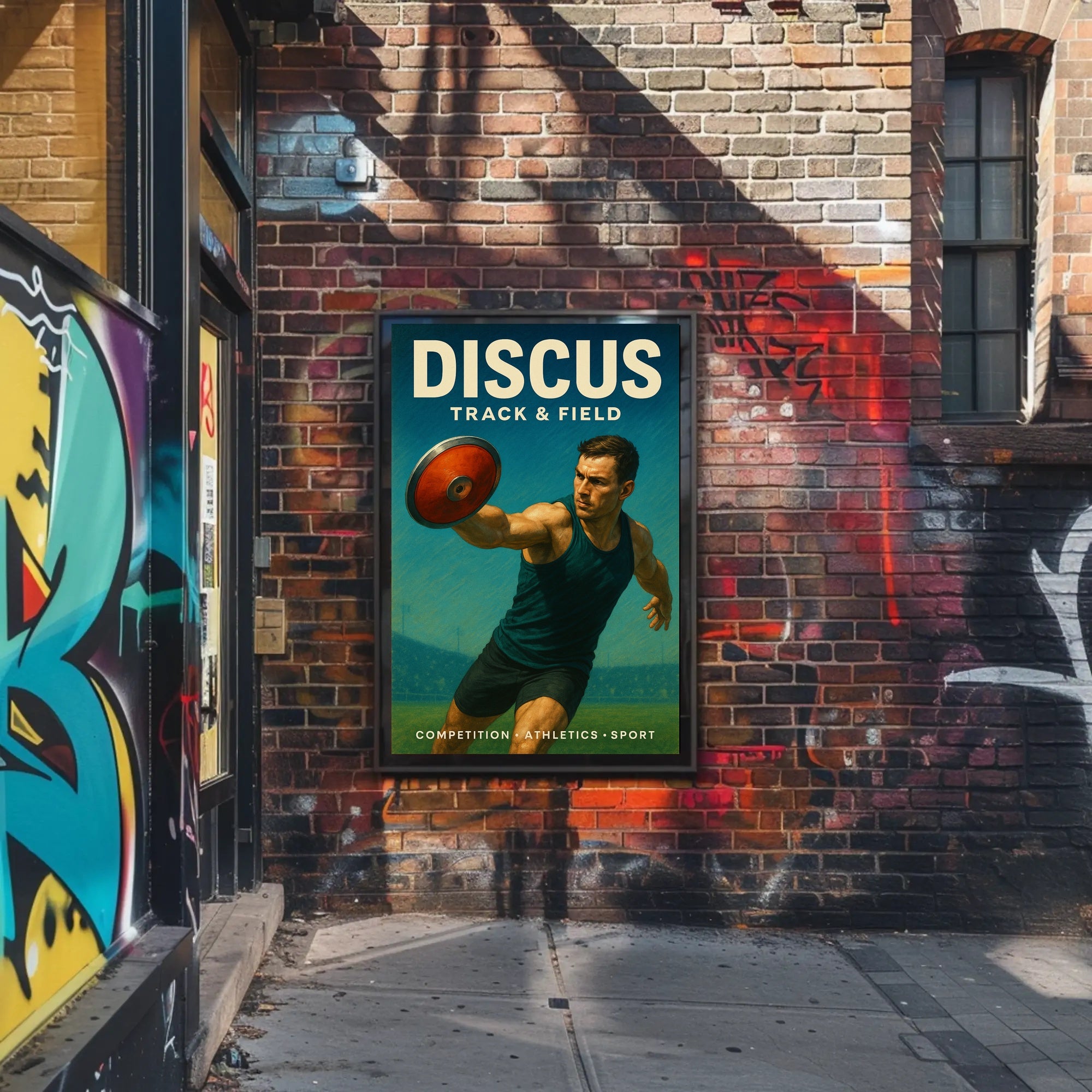 Discus Track Field Wall Art Print PosterGoat