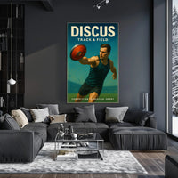 Discus Track Field Wall Art Print PosterGoat